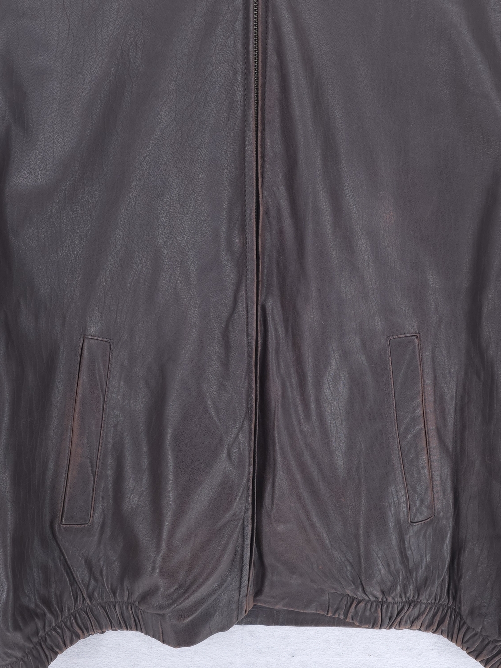 Brooks Brothers Dark Brown Leather Bomber Jacket With Removable Liner - Picture 3 of 9
